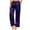 Purple, variant on Timegard Lounge Pants for Women Satin Straight Leg Pajamas Elastic Waist Loose Soft Homewear Trousers