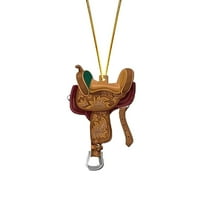 Noothes Wooden Western Cowboy Ornaments for Hanging Tree Decor, Unique Christmas Hat Ornament for Indoor Outdoor Holiday Table and Shelf Display