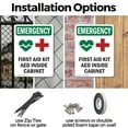 thumbnail image 3 of (2 Pack) First Aid Kit AED With Symbol OSHA Emergency Sign 10 Inch X 14 Inch Indoor / Outdoor Rust-Free Aluminum Metal Signs for Workplace, Workshop, and Construction Site, Made in the, 3 of 8