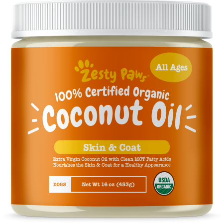 Zesty Paws Certified Organic Coconut Oil for Dogs for Anti Itch & Skin