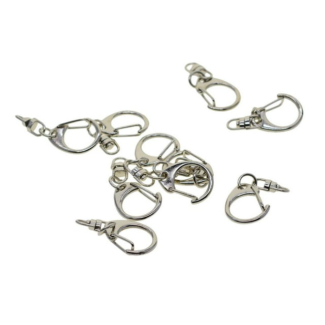 yuksok 10 Pieces Alloy Small Swivel Lanyard Snap Hook Lobster Clasps Clip Keychain Key