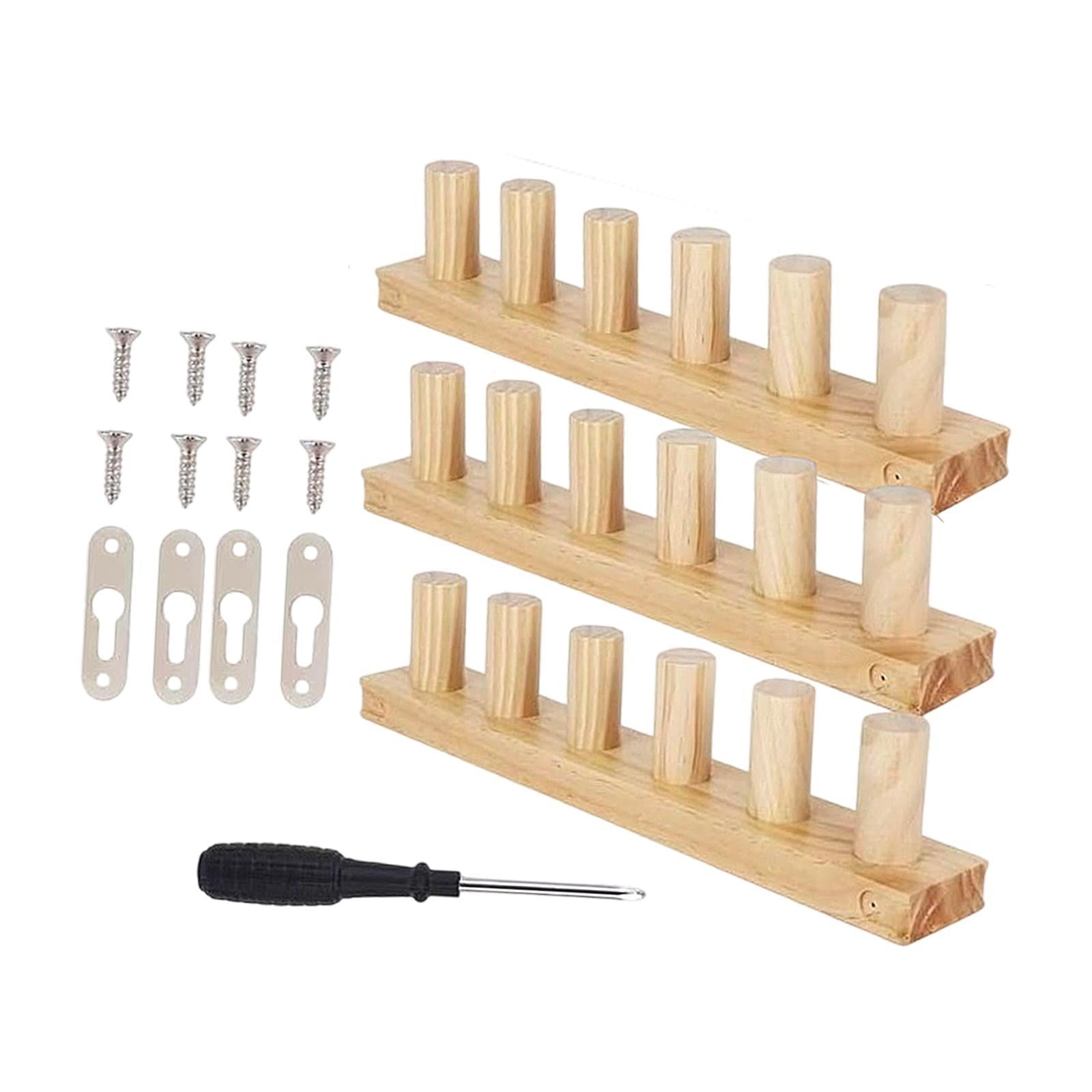 GUOOL 3 Piece Blanket Loom Wooden Knitting Frame Set with Adjustable Design Portable Frame Hand Knitting Kit And DIY Assembly for Beginners And Craft Projec