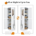 thumbnail image 3 of AENKYO 68'' Bathroom Cabinet with Adjustable Shelves, Side Reversible High Storage Cabinet with Hooks, White, 3 of 8