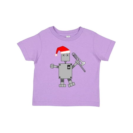 

Inktastic Trombone Santa Hat Robot Boys or Girls Toddler T-Shirt