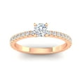 thumbnail image 1 of 3/4 Carat TW Round Natural Diamond Engagement Rings in 10k Rose Gold, 1 of 2