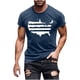 thumbnail image 1 of Hombres Pantalones Cortos de Manga Corta Impresa Casual Cuello Redondo Superior, Camisa de Moda para el Verano Y la Primavera, 1 of 8