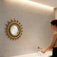 thumbnail image 3 of GJX Wall Mirrors Decorative,Room Decoration Hanging Mirror,Flexible Frame Decorative Mirror,Swipe Gold, 3 of 7