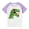 thumbnail image 1 of RXIRUCGD 2025 Vêtements d'Été pour Enfants Tout-Petits Garçons Filles Mode Mignon Col Rond Imprimé Manches Courtes Haut, 1 of 7