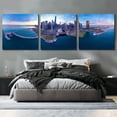 thumbnail image 6 of Epic Art 'Cotton Candy Sunset in Chicago' by Epic Portfolio, Acrylic Glass Wall Art, 3 Piece Set, 108" x 36", 6 of 8