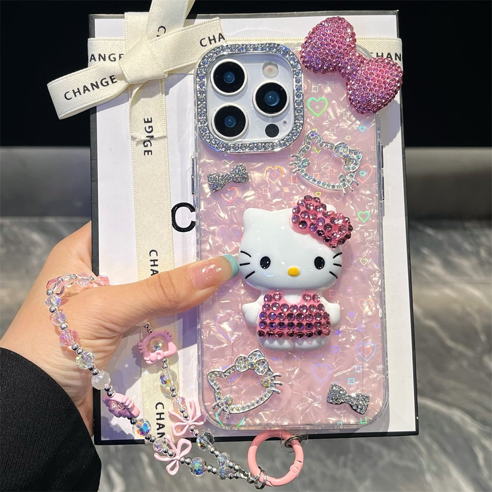 Fashion Sanrio Hello Kitty Phone Case for IPhone 12 13 14 15 16 Pro Max Plus Cute Cover