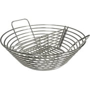 GRILLJOB Lump Charcoal Fire Basket with Divider Stainless Steel Grill Ash Baskets Fits 18" Big Green Egg Accessories, Kamado Joe Classic Large Green Egg Basket Replacement