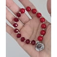 thumbnail image 3 of Glass Beads Bracelet, Beaded Bracelets for Women, Stretch Charm Bracelet, Birthday Christmas Gift for Her, Red, 1 pc, 3 of 9