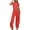 Orange, variant on Womens Summer Outfits Crew Neck Crisscross Hem Casual Tops Elastic High Waist Pants Athletic Workout Sets