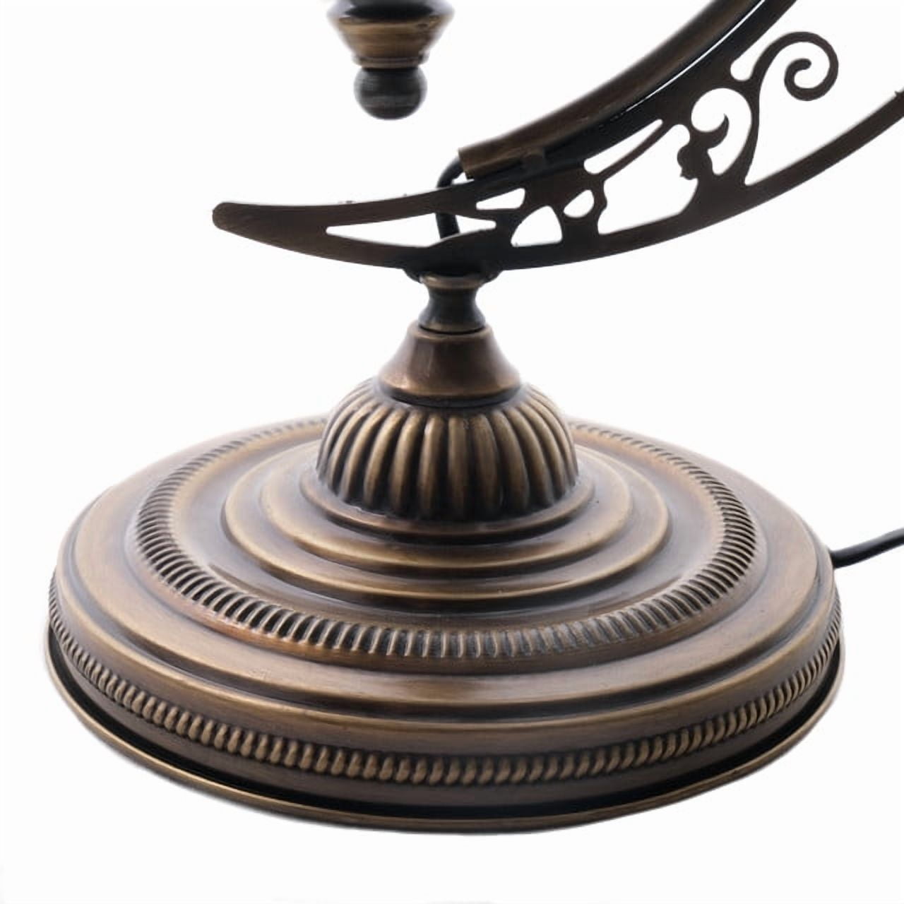 Asylove Turkish Moon Lamp - Mosaic Moroccan Table & Floor Light, Authentic Meditation Lamp - Total Dim. 7.5 x 11 x 18 inches (Turquoise)