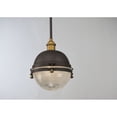 thumbnail image 2 of Maxim 10184OIAB Portside 1-Light Outdoor Pendant, Oil Rubbed Bronze & Antique Brass, 2 of 5