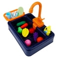 thumbnail image 2 of 1 juego de lavavajillas eléctrico de juguete para niños, juguetes de cocina interesantes para lavar platos., 2 of 7