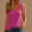 Hot Pink, variant on Workout Tops for Women Spring Summer Hollow Out Sling Slim Daily Activewear Tee