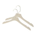 thumbnail image 1 of Perchas de ropa únicas 2 Pcs Percha duradera de cabeza plana blanca, 1 of 5