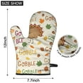 thumbnail image 6 of Cute Oven Mitts,Happy Thanksgiving Turkey Fall Leaves Oven Mitt 2-Pack Set,Kitchen Gloves for Oven,Heat Resistant Oven Mitts 7.7"x12", 6 of 7
