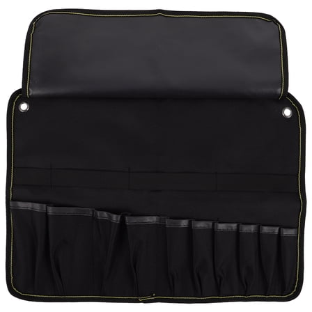 Motorcycle Tool Roll Bag with Large Capacity and Thickened Design for Storage Accessories in Black