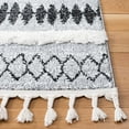 thumbnail image 3 of SAFAVIEH Moroccan Tassel Ekaterina Southwestern Shag Area Rug, Grey/Black, 5'3" x 7'6", 3 of 8