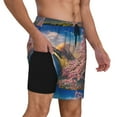 thumbnail image 3 of Daiia Cherry Blossoms Mens Swim Trunks Swim Shorts Quick Dry Swim Shorts with Mesh Lining Pockets-XX-Large, 3 of 9