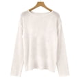 thumbnail image 2 of YVNAURA Womens Mesh Long Sleeve Top Boat Neck Crochet Knit Blouse Sheer Lightweight Summer Sweater See Through Open Work Layering Tunic Going Out Shirts 2026, Beige,L, 2 of 7