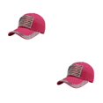 thumbnail image 1 of Guardoinrt Chapeau de Protection Solaire avec Sangle Réglable et Styles à la Mode Multi-Couleurs Rose Rouge 2Set, 1 of 6