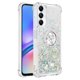thumbnail image 2 of Funda para Samsung Galaxy A05S con Brillo Líquido Flotante, Purpurina, Parachoques y Anillo Giratorio Soporte, 2 of 5