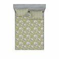 thumbnail image 2 of Ambesonne Flower Fitted Sheet & Pillow Sham Set, Doodle Style Spring Bloom, Twin, Sepia Black and White, 2 of 3