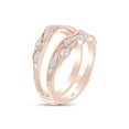 thumbnail image 3 of AFFY 0.20CT Round Moissanite Vintage Style Guard Enhancer Wrap Ring 14K Rose Gold over Silver-4.5, 3 of 6