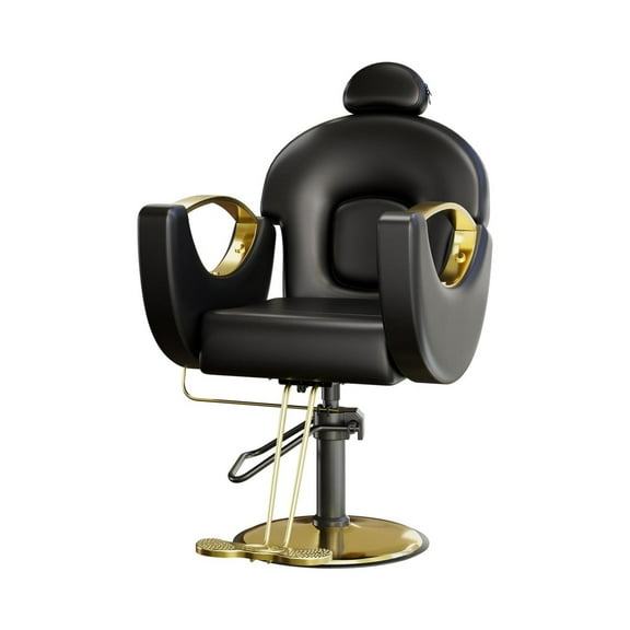 Barber Chair for Hair Stylist, Heavy Duty Reclining Salon Chair with Height Adjustable Hydraulic and 360 Degrees Rotation Base, Max Load 330 LBS Beauty Spa Equipment for Salon Barbershop