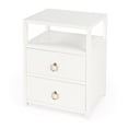 thumbnail image 2 of Home Square Transitional Wood Nightstand in White Finish - Set of 2, 2 of 11