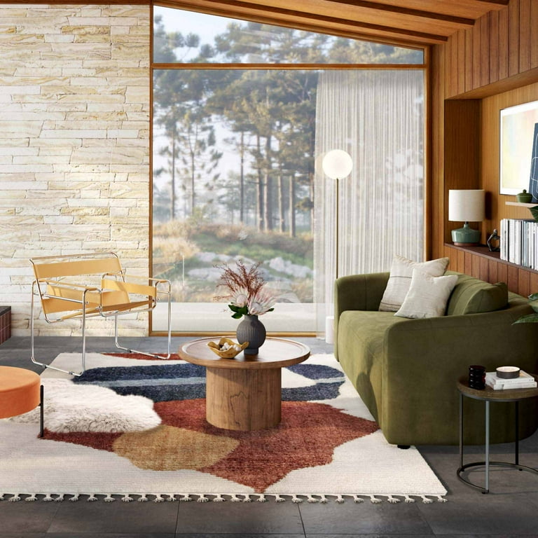 Dark brown coffee table round deals