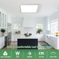 thumbnail image 4 of 20 Inch Large LED Flush Mount Ceiling Light, 45W, 4500LM, Non-dimmable, 3000K/4000K/6000K CCT Selectable, White Square Flat Panel, 4 of 7