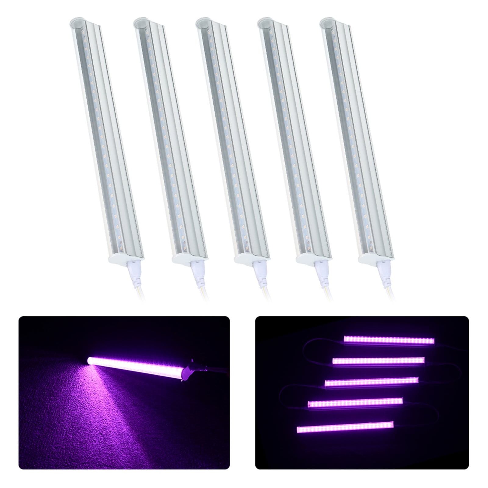 Anself Grow Light 12'' 25W LED T5 Tube Grow Light Strip for Indoor Plants,Linkable 5 Pieces