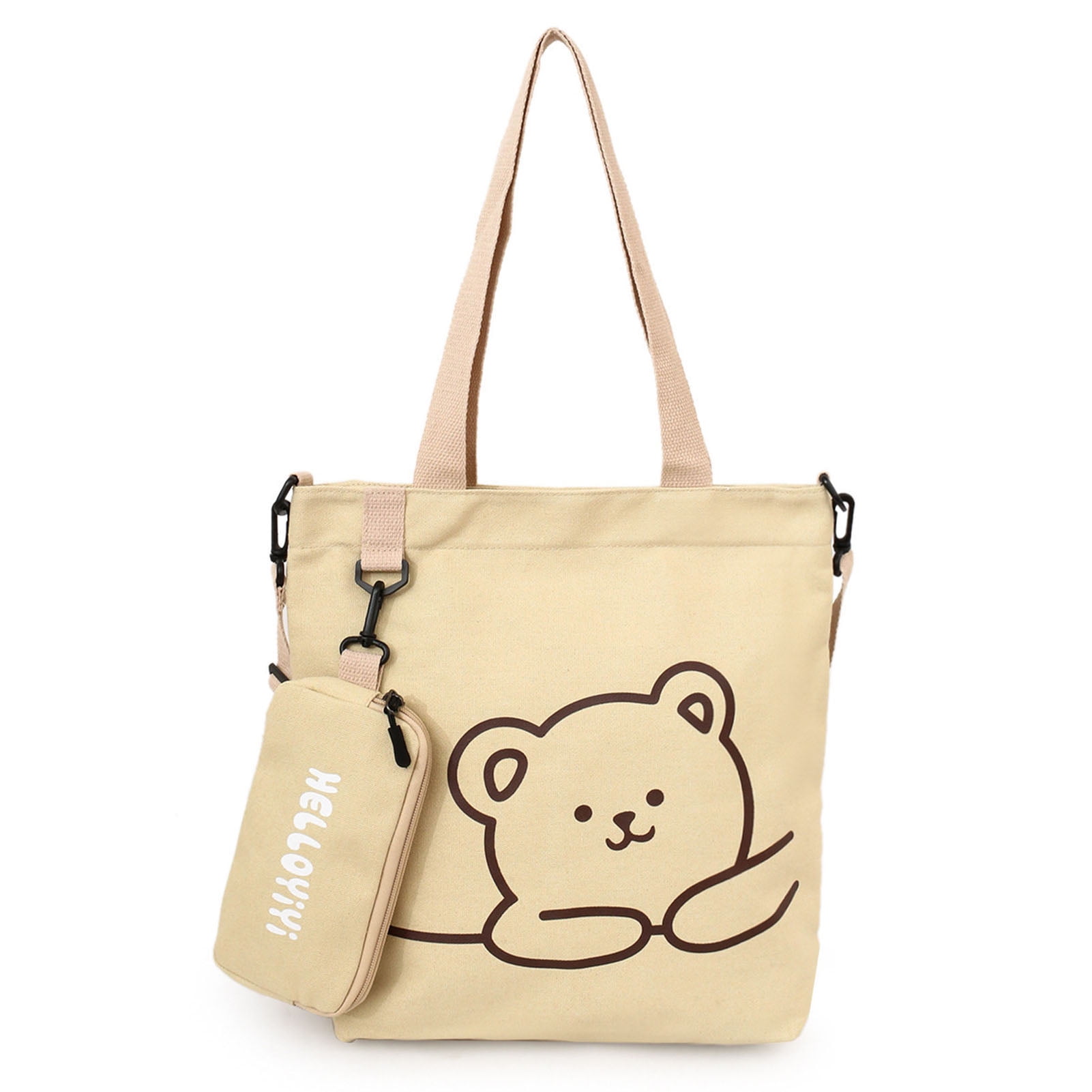 RICHTRUE Cute Tote Bags Teen Trendy Stuff Bear Tote Bag Aesthetic Tote Bags  for School Lunch Tote