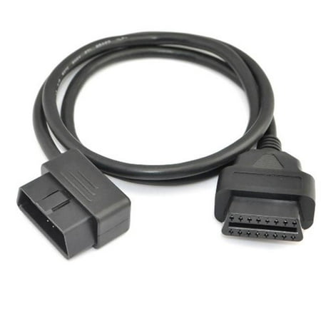 iKKEGOL 3ft 100cm OBD-II OBD2 Right Angle 16 Pin Auto Car Male to Female Extension Cable Diagnostic Extender Cord Adapter - Walmart.com