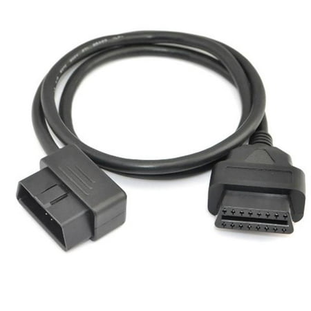 iKKEGOL 3ft 100cm OBD-II OBD2 Right Angle 16 Pin Auto Car Male to Female Extension Cable Diagnostic Extender Cord