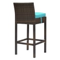 thumbnail image 3 of Modway Conduit Outdoor Patio Wicker Rattan Bar Stool in Brown Mocha, 3 of 11