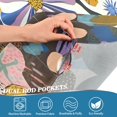 thumbnail image 5 of Yayeee Kitchen Curtains Tier Set of 2 Light Filtering 57"x36" Over Sink Window Panels, Purple Flowers, 5 of 7