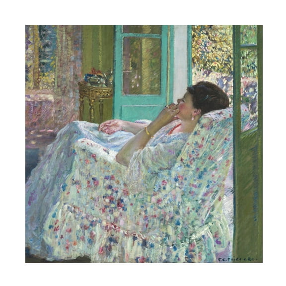 Carl Frieseke 'Afternoon in the yellow room' Canvas Art