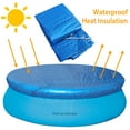 thumbnail image 4 of Moclever Swimming Pool Cover, 12ft Round Pool Cover Protector Dustproof Waterproof with Ropes, Blue, 4 of 9