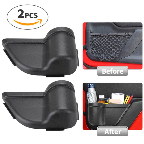 EEEkit 2PCS For Jeep JK Front Door Side Insert Storage Box Pilot Passenger Storage Tray