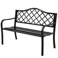 thumbnail image 1 of Patiojoy Outdoor Chair Garden Patio Bench Cast Iron Frame Black, 1 of 10