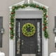 thumbnail image 5 of Corona Primavera Verano | Guirnalda de hojas y ranúnculos coloridos de 15" | Colgante decorativo de plástico para puerta de entrada | Decoración de entrada vibrante para el hogar | Atractivo, 5 of 5