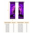 thumbnail image 6 of Fsddascl Halloween Blackout Curtains for Bedroom/Living Room, Thermal Insulated Kitchen Curtains, Moon Bat Castle Bat Plaid Black Purple Pink Grommet Darkening Window Treatment Drapes 42"x84"x2, 6 of 6