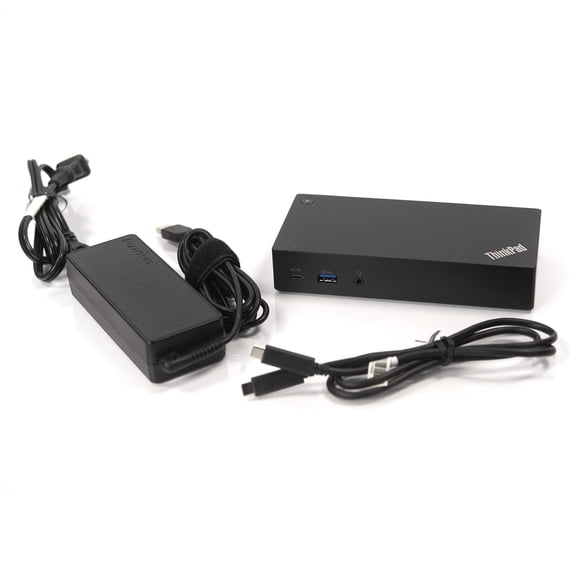 Restored Lenovo ThinkPad USB-C Dock 40A9 DK1633 Laptop Docking Station 40A90090US SD20L36276 03X7194 w/ USB-C Cable & 90w AC Adapter (Refurbished)
