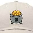 thumbnail image 2 of DALIX Lucky Pot Of Gold Hat Womens Embroidered Baseball Cap in Beige, 2 of 6