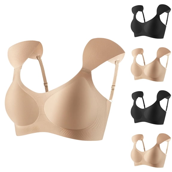 Bixock Push Up Bra for Women No Underwire Wireless Bra Lift Support Breathable Abjustable Straps Light Weight Stretch Material Everyday Comfortable Women Under Wear